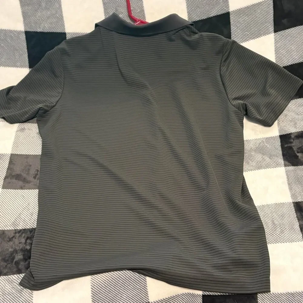 Adidas Men's Grey and Black Polo-shirts